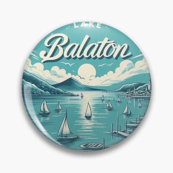 Item preview, Balaton - sailboats on a calm lake ,mountains, and a sunset designed and sold by SplashPixel.