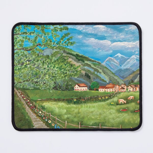 Item preview, Ruhpolding in Spring Acrylic Painting designed and sold by Sara Grace Art.