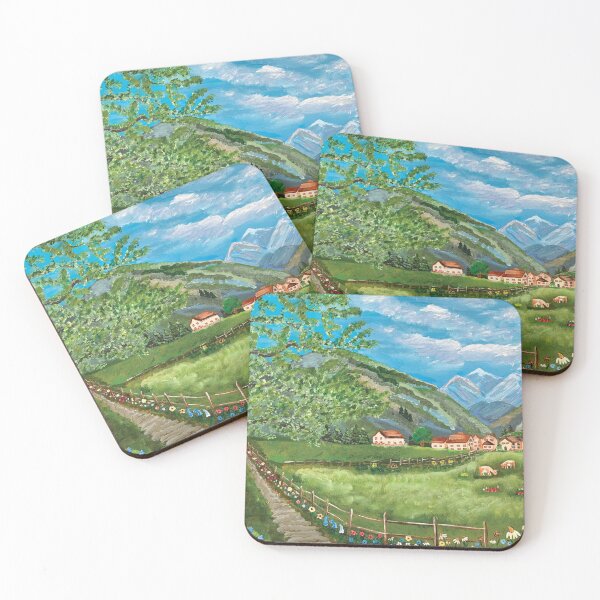 Item preview, Ruhpolding in Spring Acrylic Painting designed and sold by Sara Grace Art.