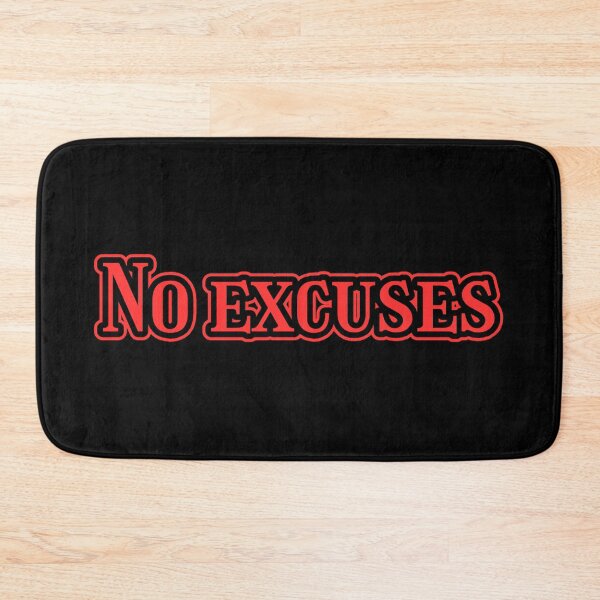 Item preview, No Excuses – Motivational Gym & Hustle Quote designed and sold by Doodle Whimsy.
