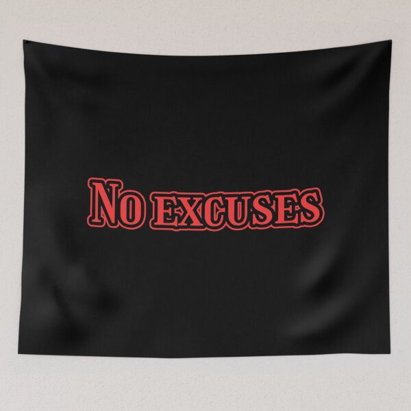 Item preview, No Excuses – Motivational Gym & Hustle Quote designed and sold by Doodle Whimsy.