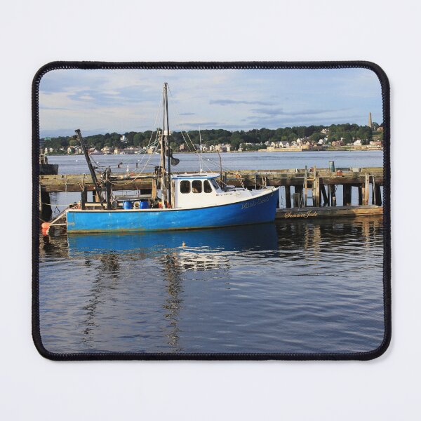 Item preview, Fishing Boat on the Thames River designed and sold by SummerJade.