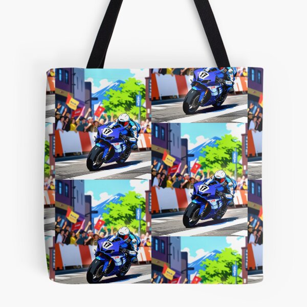 Item preview, Blue Sportbike Full Tuck Rider Fans Mt Fuji designed and sold by Moto Graphix.