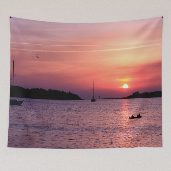 Item preview, Ocracoke Island Harbor at Sunset designed and sold by SummerJade.