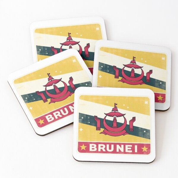 Item preview, Brunei - Vintage, Retro Logo designed and sold by Freewebnuaiart.