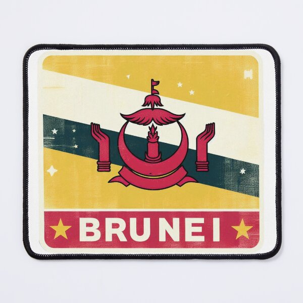 Item preview, Brunei - Vintage, Retro Logo designed and sold by Freewebnuaiart.