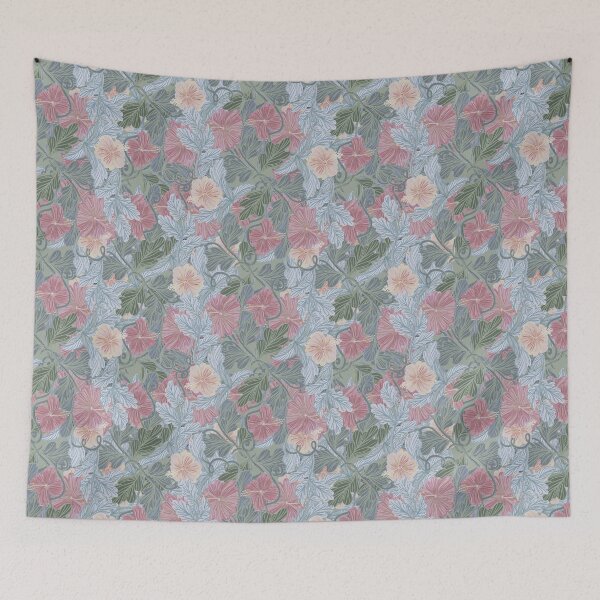 Item preview, Dusty Rose Vintage Floral Pattern 90s  Cottagecore Aesthetic designed and sold by Jemma Jamie Skidmore.