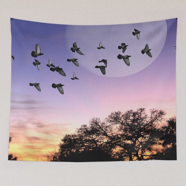 Item preview, A Gathering of the Flock at Sunset designed and sold by SummerJade.