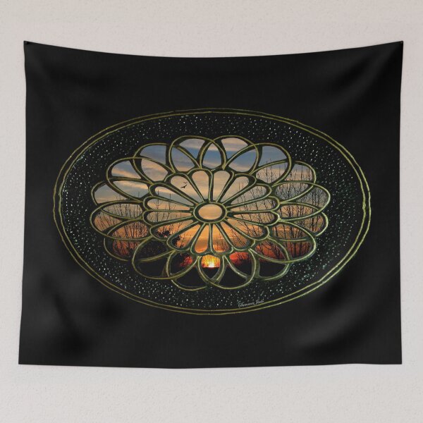 Item preview, Medallion Window ~ Winter Sunset designed and sold by SummerJade.