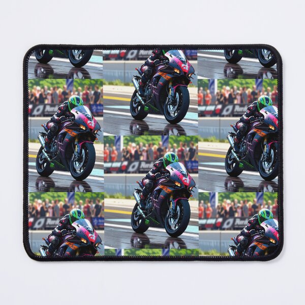 Item preview, Deep Purple Neon Race Track Bike Still Animation designed and sold by Moto Graphix.