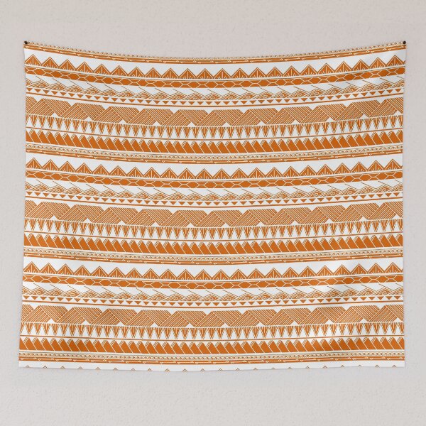 Item preview, White and Orange Tribal Pattern designed and sold by Steeb757.