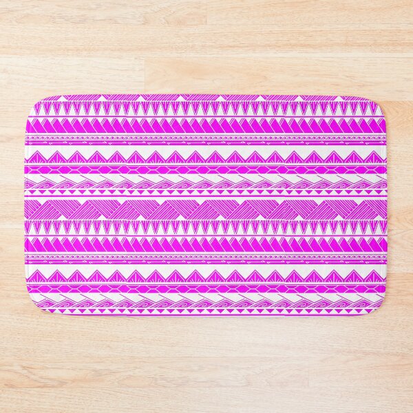 Item preview, White and Bright Pink Tribal Pattern designed and sold by Steeb757.