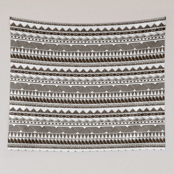Item preview, White and Dark Brown Tribal Pattern designed and sold by Steeb757.