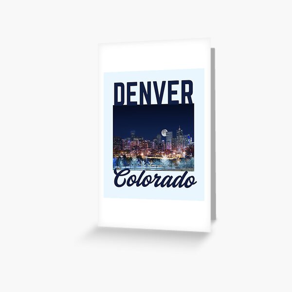 Item preview, Vintage-Style Downtown Denver Colorado - Dark Blue Text designed and sold by WesternLocales.