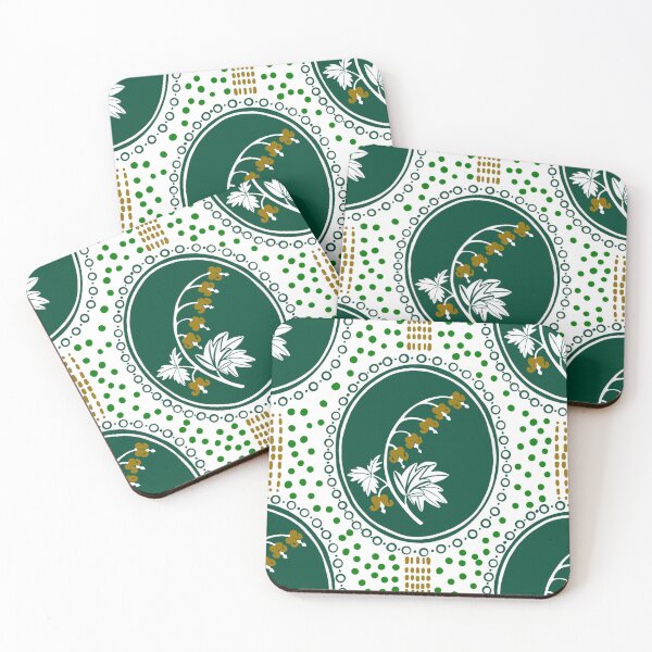Item preview, Bleeding Heart Green Cameo Pattern designed and sold by Jemma Jamie Skidmore.