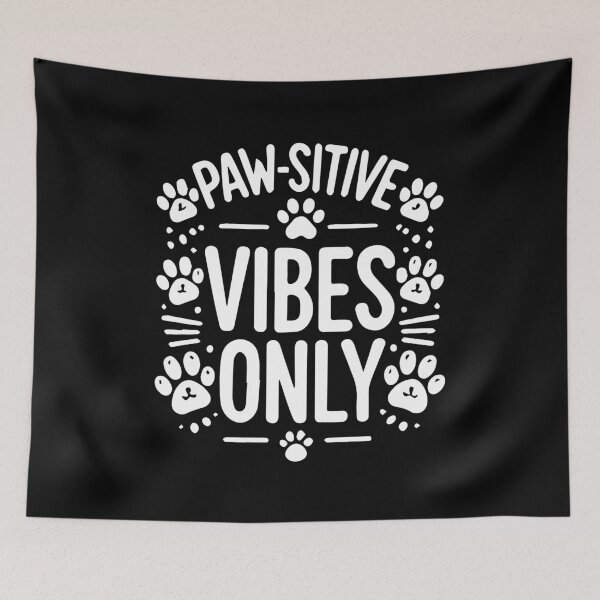 Item preview, Paw-sitive Vibes Only – Funny Dog & Cat Lover designed and sold by chantastical.