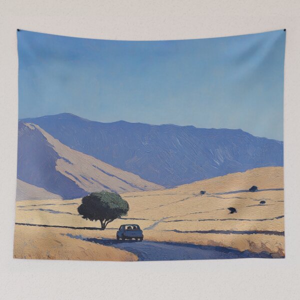 Item preview, Djibouti landscape | Post-impressionist painting style designed and sold by ComicsFactory.