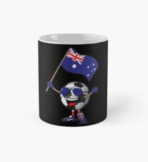 Australia Football Team Soccer Ball With National Flag Fan Shirt Mug