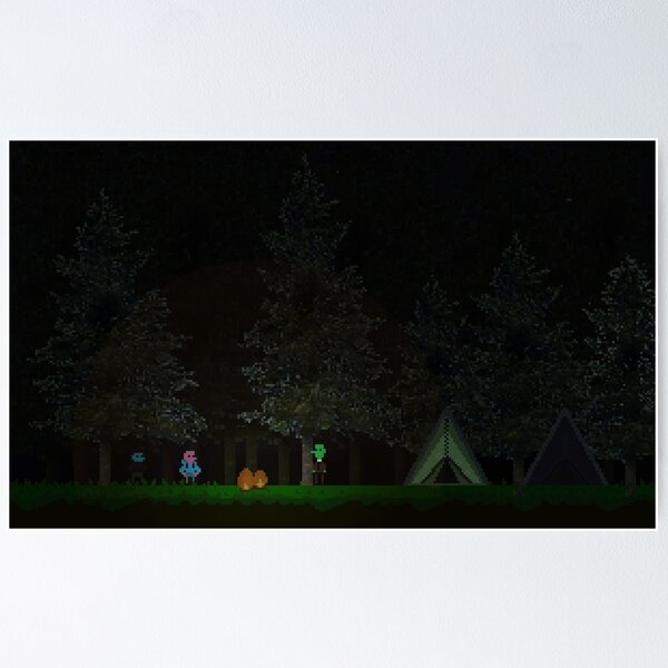 Artikel-Vorschau von Pixel-Art-Fantasy-Camp-Szene, designt und verkauft von BifrostGames.