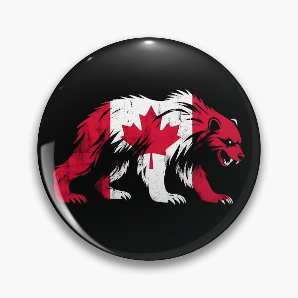 Item preview,  Maple Leaf Patriotic Wolverine Canada Flag - Canada Pride  designed and sold by Smix Pixels.