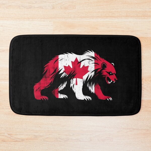 Item preview,  Maple Leaf Patriotic Wolverine Canada Flag - Canada Pride  designed and sold by Smix Pixels.