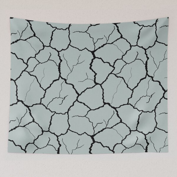 Item preview, abstract black cracks on white designed and sold by Mike Kiev art.