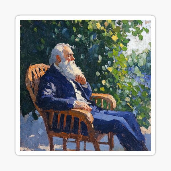 Vista previa del artículo con la obra «Dmitri Mendeleev | Estilo de pintura postimpresionista», diseñado y vendido por ComicsFactory.