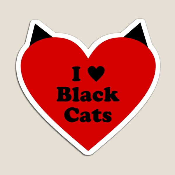 Aperçu de l'œuvre J'aime les chats noirs • J'adore les chats noirs créée et vendue par MannyShop.