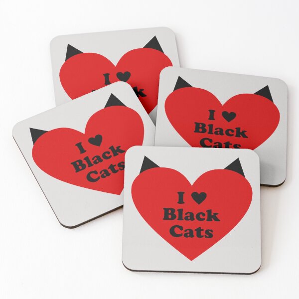 Item preview, I Heart Black Cats • I Love Black Cats designed and sold by MannyShop.