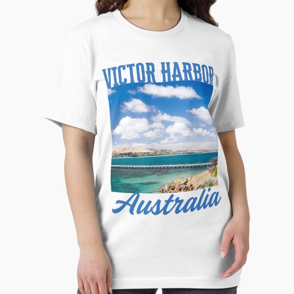 Item preview, Vintage-Style Victor Harbor Australia - Blue Text designed and sold by SurfingLocales.