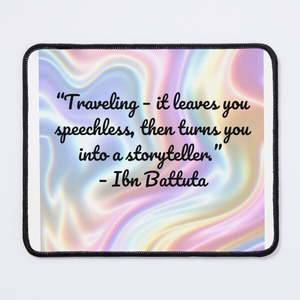 Item preview, “Traveling – it leaves you speechless, then turns you into a storyteller.” – Ibn Battuta designed and sold by LolasTees.