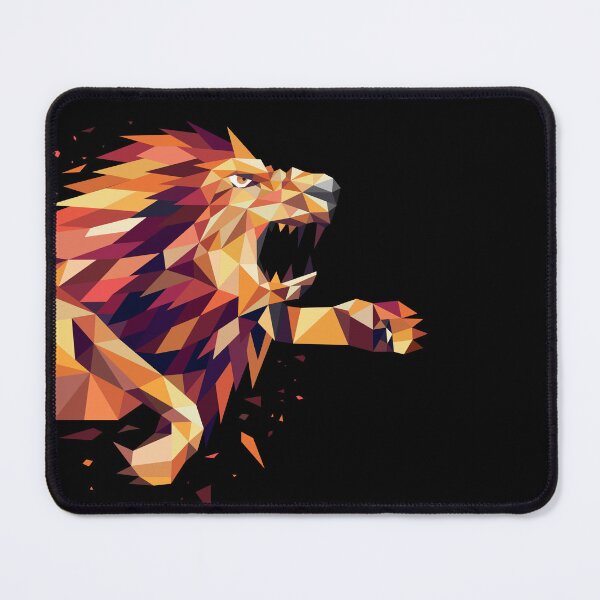 Item preview, Lion roaring geometric, polygon lion king. designed and sold by lifestyletimes.