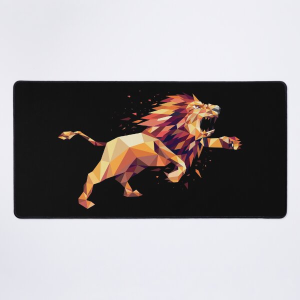 Item preview, Lion roaring geometric, polygon lion king. designed and sold by lifestyletimes.