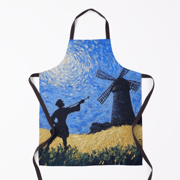 Item preview, Don Quixote attacking the windmill | Post-impressionist painting style designed and sold by ComicsFactory.