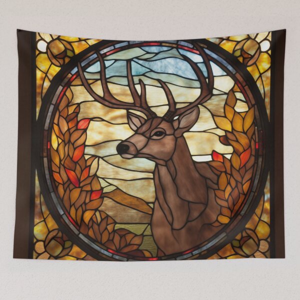 Item preview, Deer in Stained Glass designed and sold by RedHandedOD.