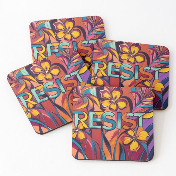 Item preview, Resist Floral purple and yellow designed and sold by Forest Aura Vibes.