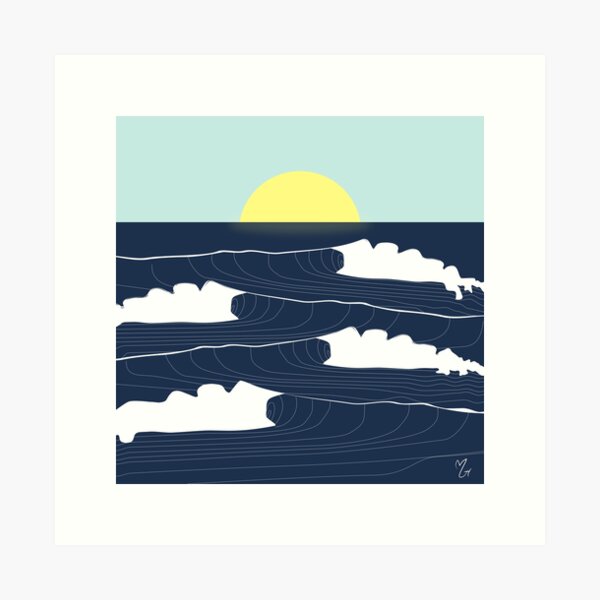 Aperçu de l'œuvre Vagues créée et vendue par SeaSistersKM.
