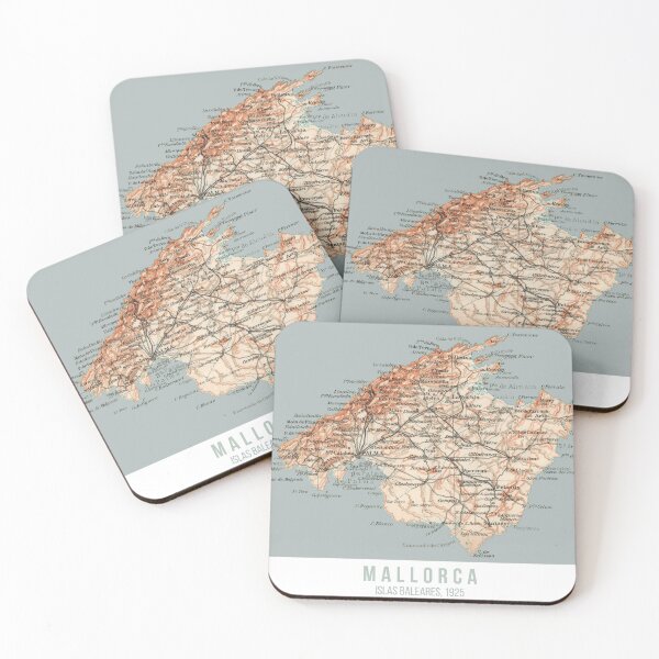 Item preview, Mallorca as it was in 1925: based on historical island map, Balearic Islands, gift for Mallorca lovers, Mallorca travel poster designed and sold by RetroTraveller.