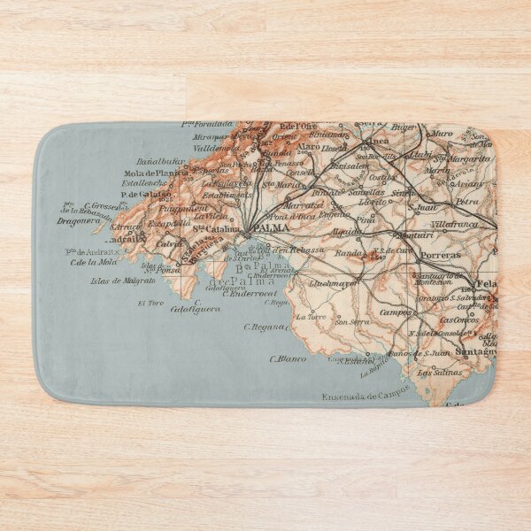 Item preview, Mallorca as it was in 1925: based on historical island map, Balearic Islands, gift for Mallorca lovers, Mallorca travel poster designed and sold by RetroTraveller.