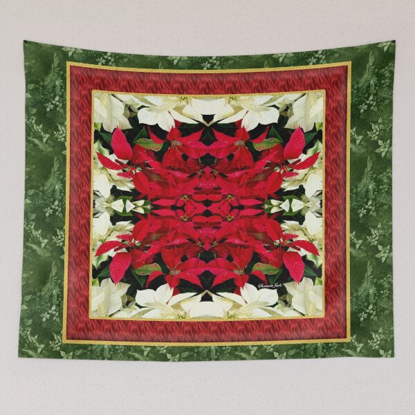 Item preview, Poinsettias Sprinkled with Raindrops designed and sold by SummerJade.