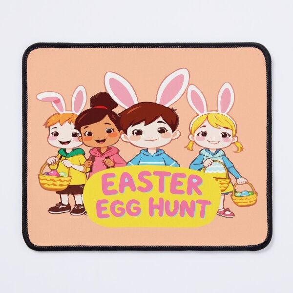 Item preview, Cute Easter Egg Hunt Kids designed and sold by Dakson Design - Fantasy Art.