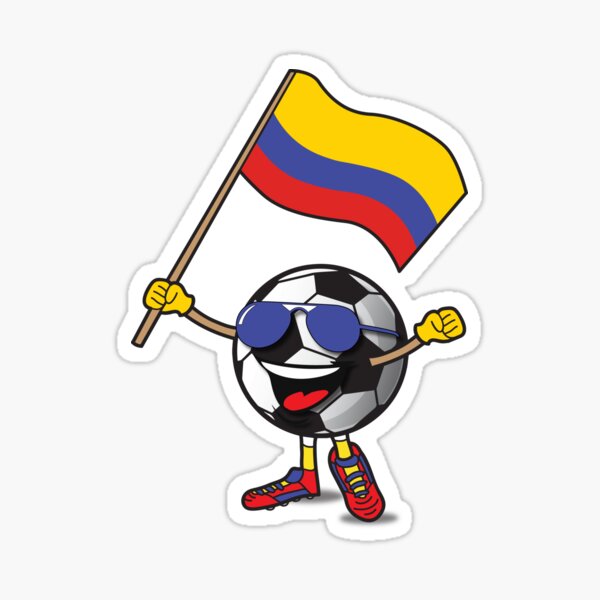 Colombia National Team Retro Soccer Football Art Decal Bumper Vinyl