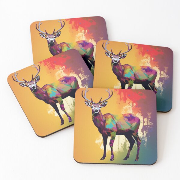 Item preview, Deer Popart designed and sold by RedHandedOD.