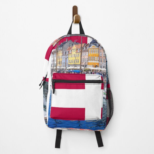 Item preview, Nyhavn Harbor with Danish Flag & Language and Travel Lovers Worldwide designed and sold by goodFather4ever.