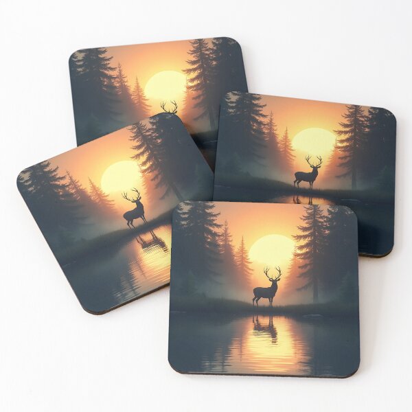 Item preview, Deer in a forest at dusk - Nature designed and sold by Danh Style.