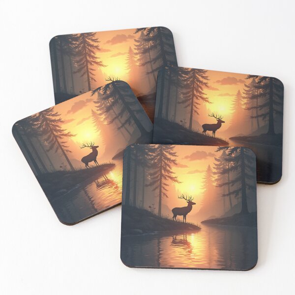 Item preview, Deer in a forest at dusk - Nature designed and sold by Danh Style.