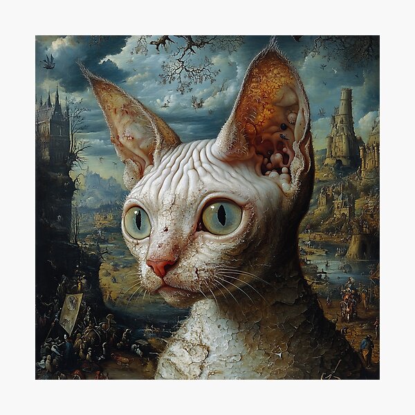 Item preview, Devon Rex Cat design designed and sold by Joy Revisions.