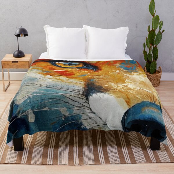 Item preview, Fiery Fox – Wild Gaze in Brushstrokes designed and sold by caracatita75.