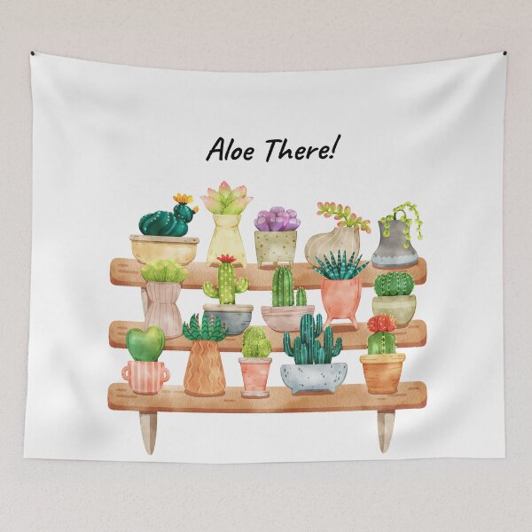 Item preview, Aloe There Plants Cactus Succulents and Gardening Lovers designed and sold by siempredesign.