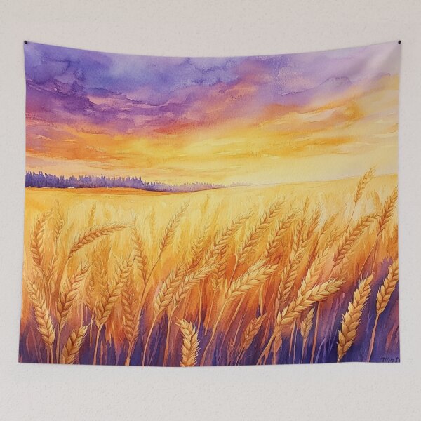 Item preview, Golden Wheat at Dusk designed and sold by Pure_Art.